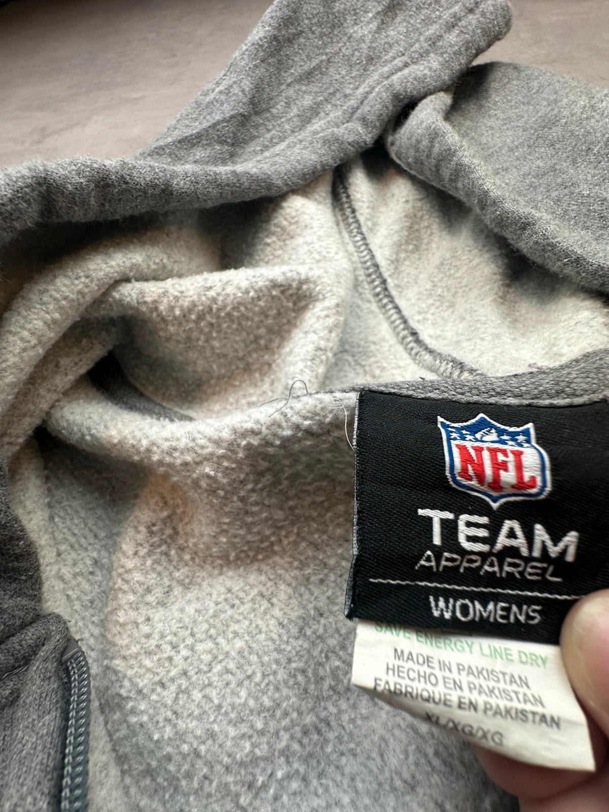 Hoodie Zippé Vintage Seattle Seahawks – Gris – NFL Football USA