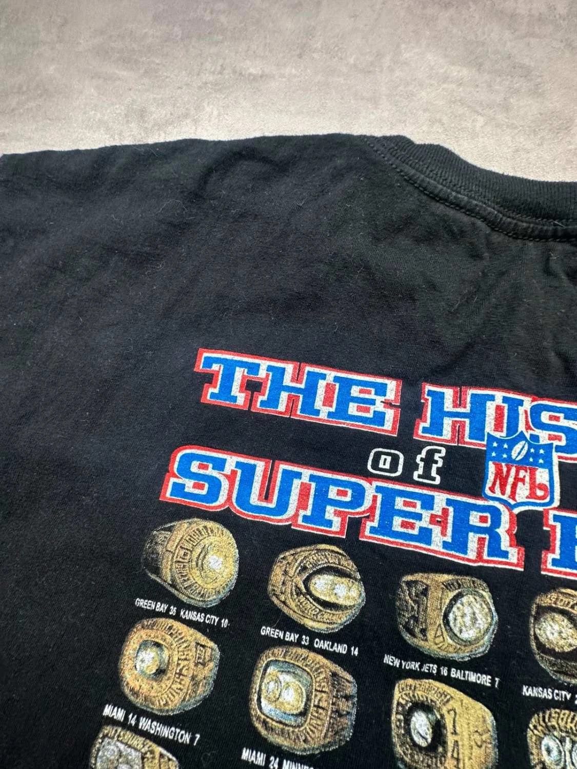 Tee-Shirt Vintage Super Bowl XLVII 2013 Ravens 49ers Noir – NFL