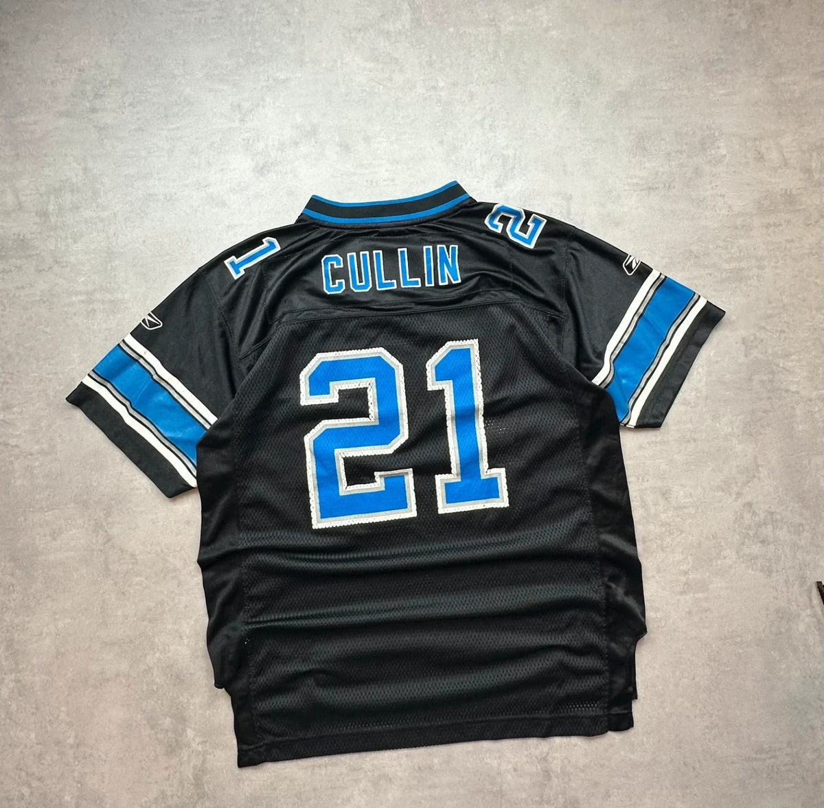 Maillot NFL Vintage Detroit Lions #21 Cullin Noir & Bleu