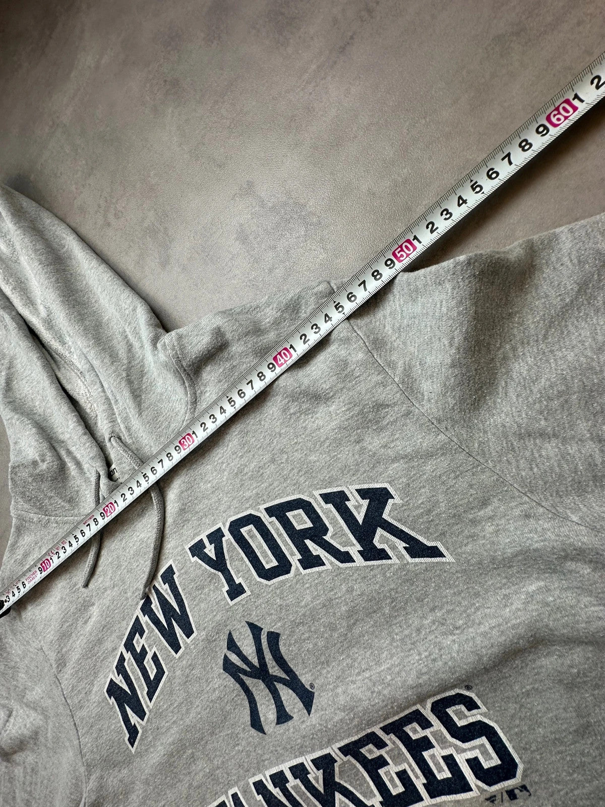 Hoodie Vintage New York Yankees MLB – Gris Chiné Y2K