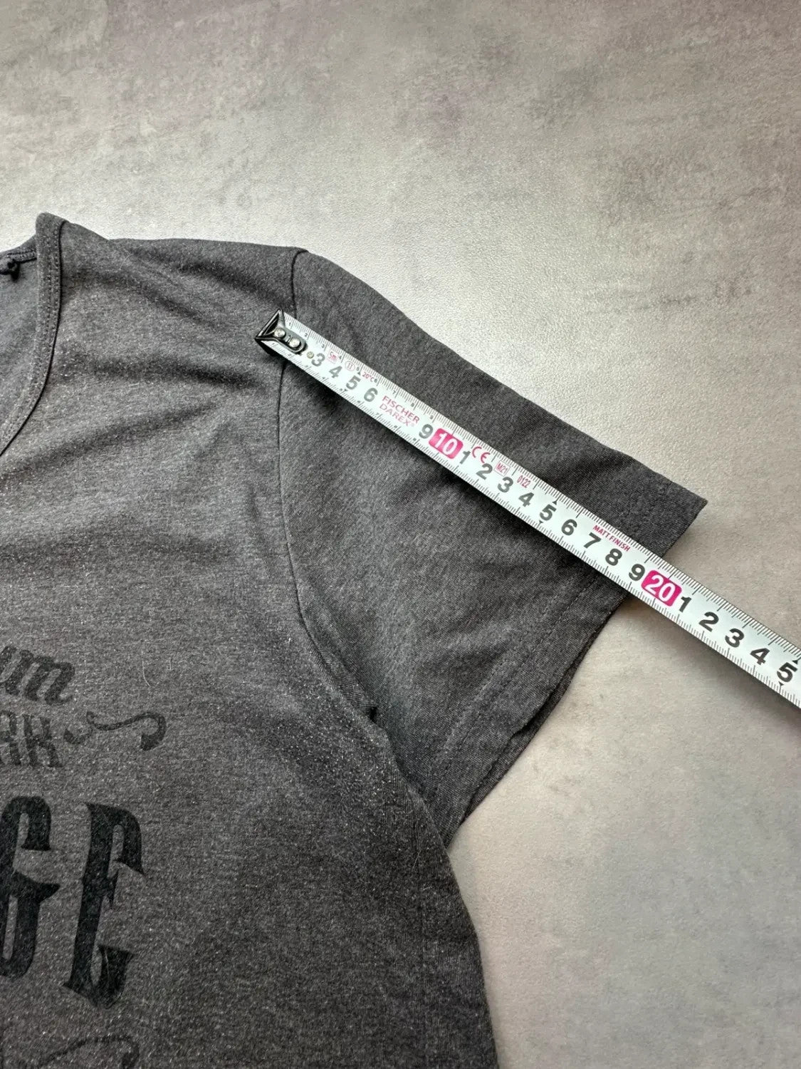 Tee-shirt Vintage Col V Premium Vintage 1998 Gris