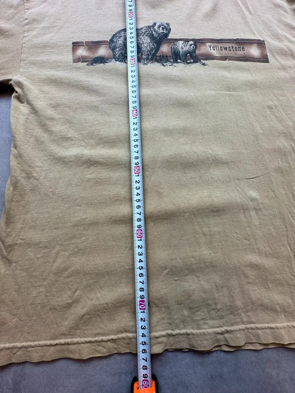 Tee-shirt Longsleeve Vintage Yellowstone Bears Beige