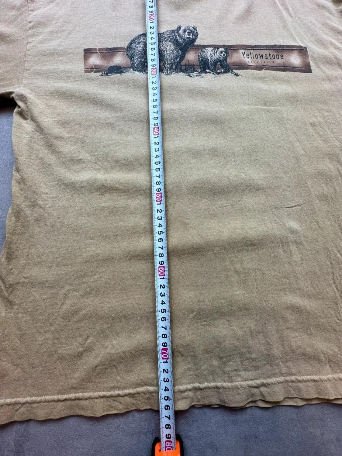 Tee-shirt Longsleeve Vintage Yellowstone Bears Beige