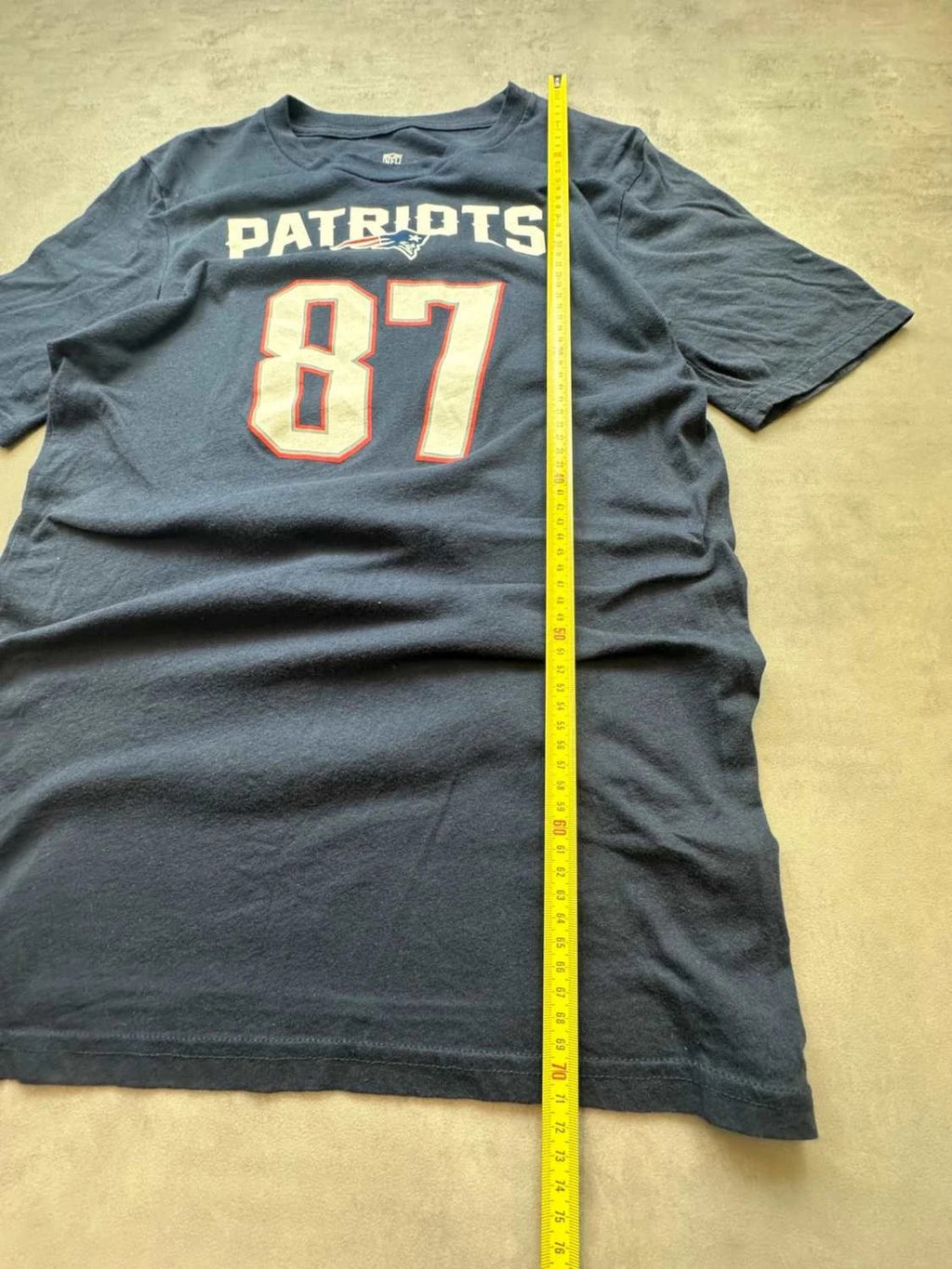 Tee-Shirt NFL Rob Gronkowski #87 New England Patriots Vintage – Navy