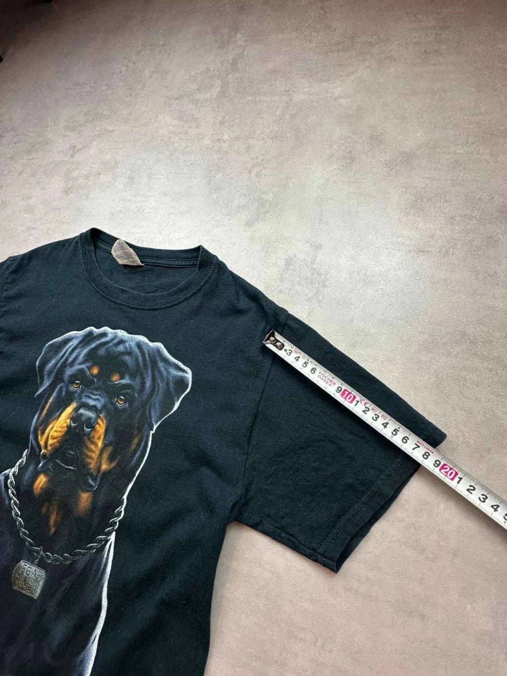 T-Shirt Vintage Jerzees Rottweiler Graphic Dog Noir – Y2K