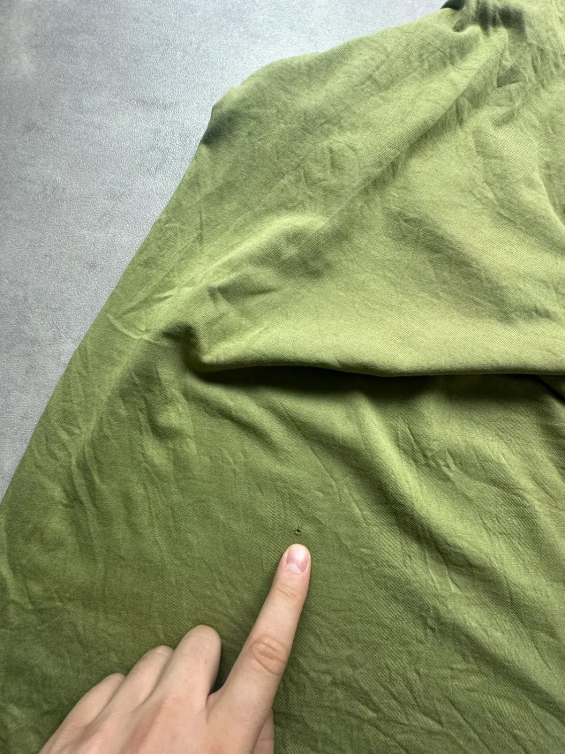Tee-shirt Uni Vert 100% Coton Vintage