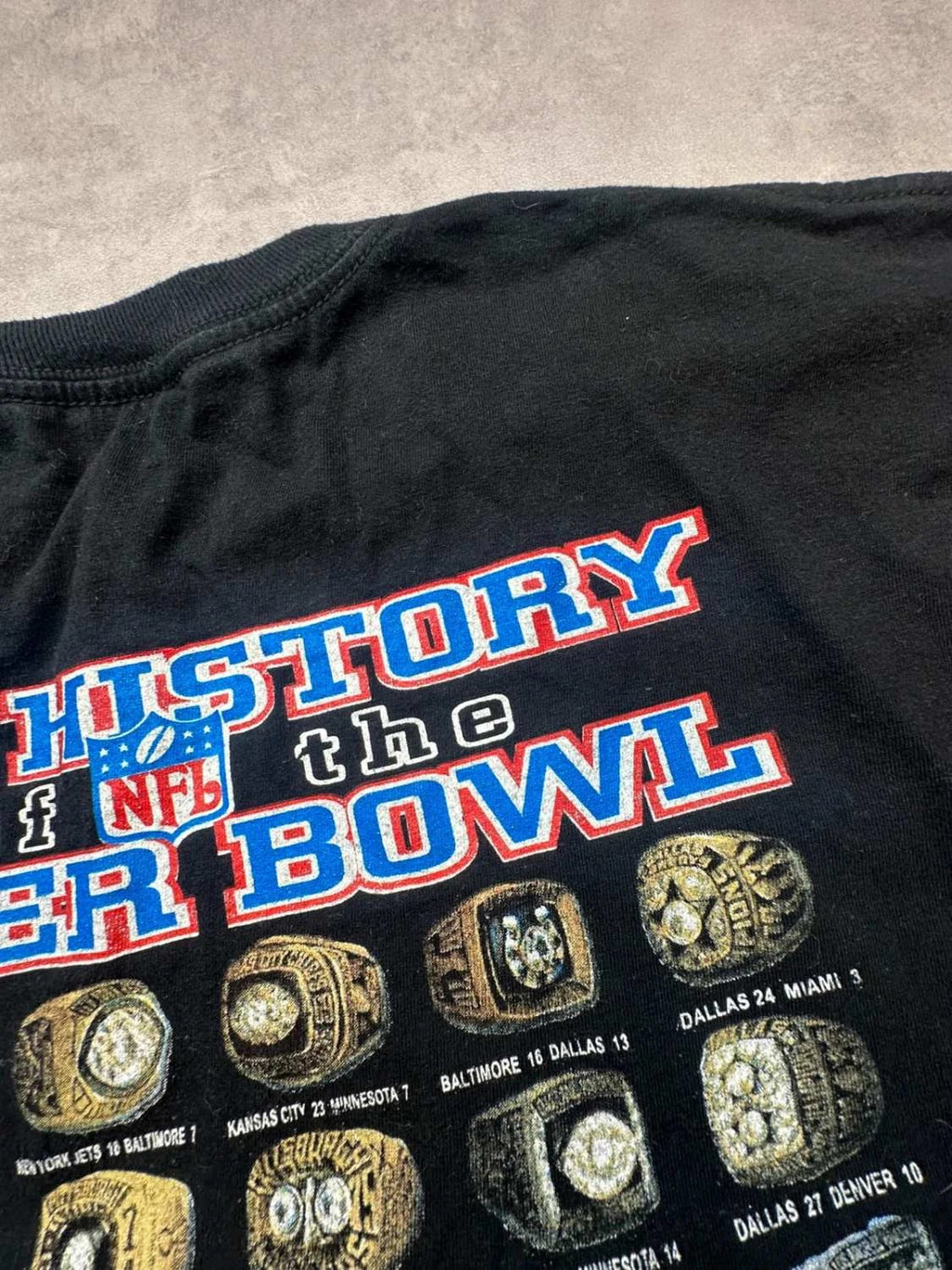 Tee-Shirt Vintage Super Bowl XLVII 2013 Ravens 49ers Noir – NFL