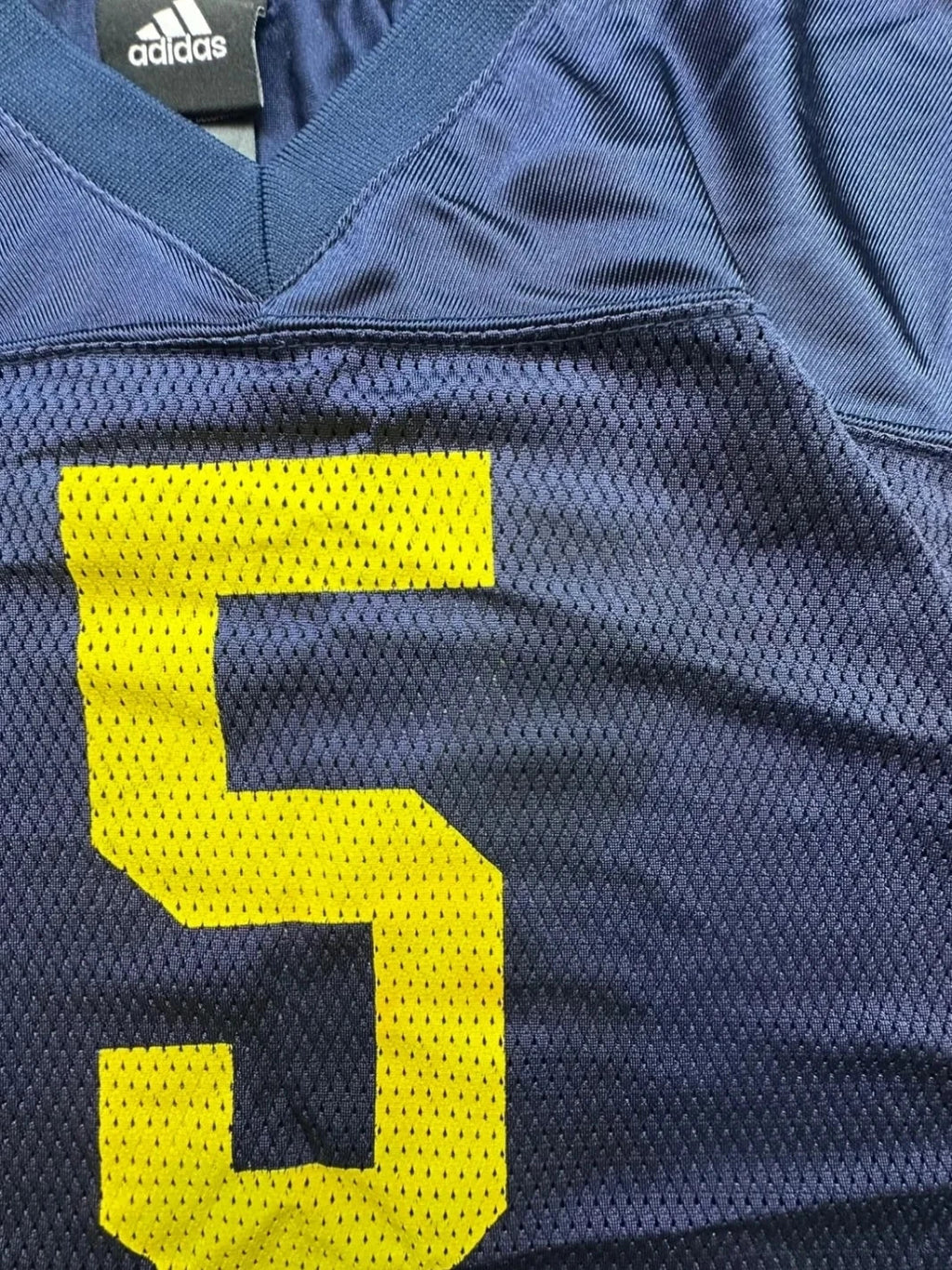 Maillot Adidas Vintage Michigan Wolverines #5 Marine
