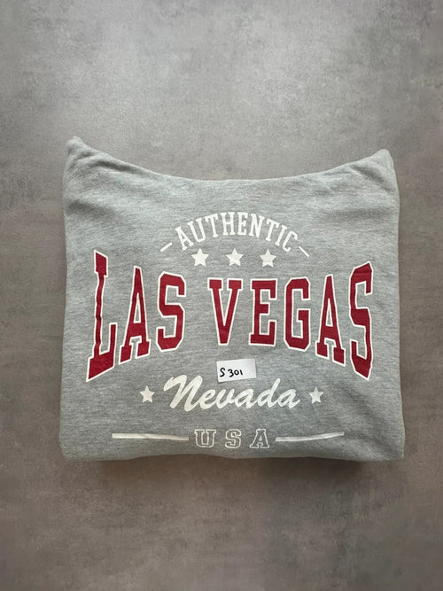 Hoodie Vintage Las Vegas Nevada USA – Gris Chiné – American College