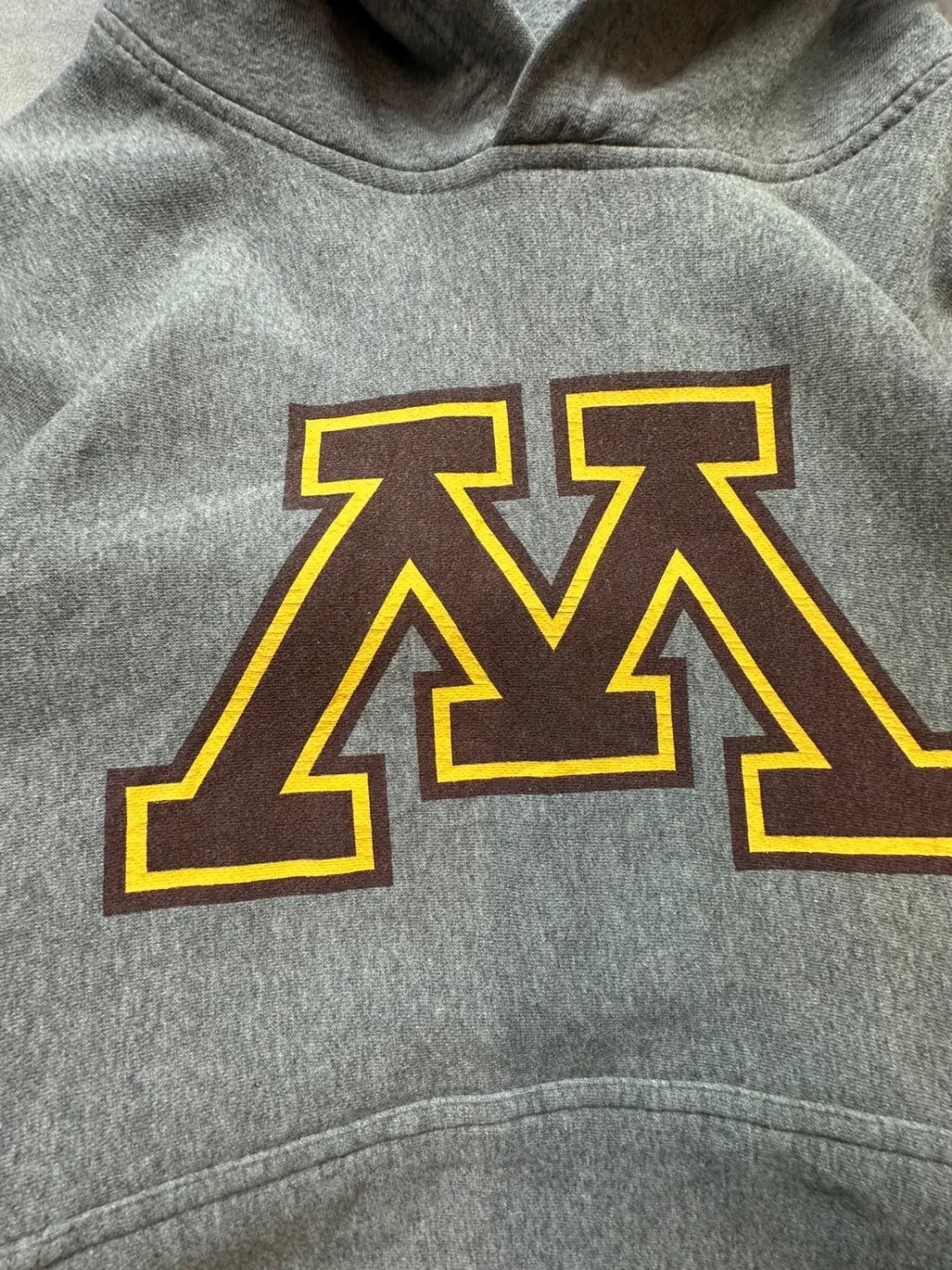 Hoodie Vintage University of Minnesota Golden Gophers Gris – Collegiate NCAA 90s