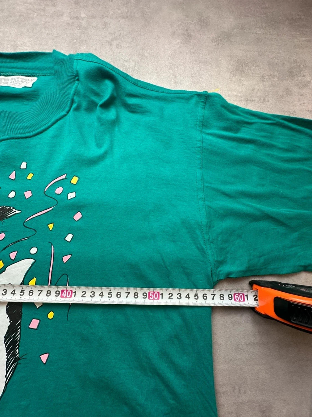 Sweatshirt Russell Athletic Vintage Happy Moo Year Vache Vert