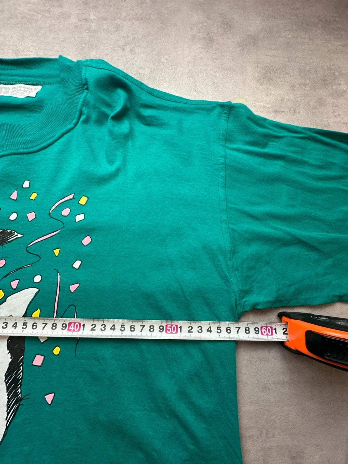 Sweatshirt Russell Athletic Vintage Happy Moo Year Vache Vert