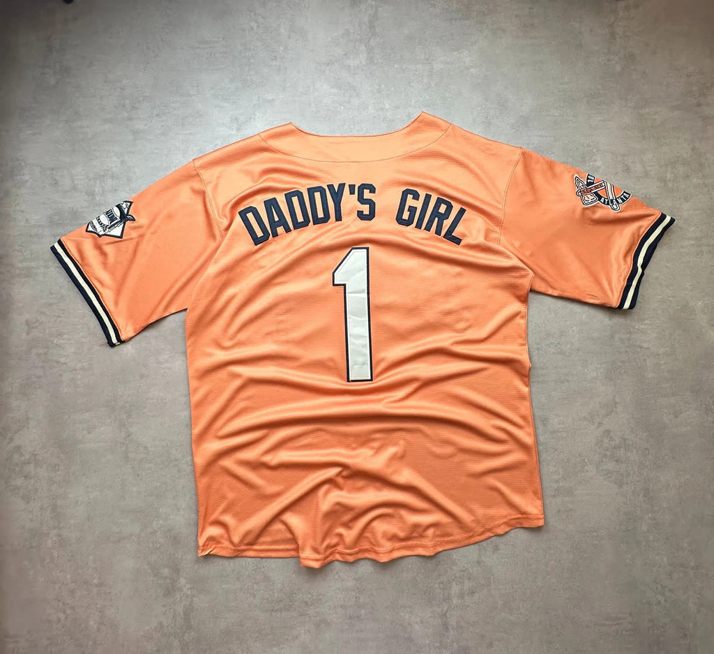 Maillot Vintage Atlanta Braves MLB Daddy’s Girl #1 – Corail