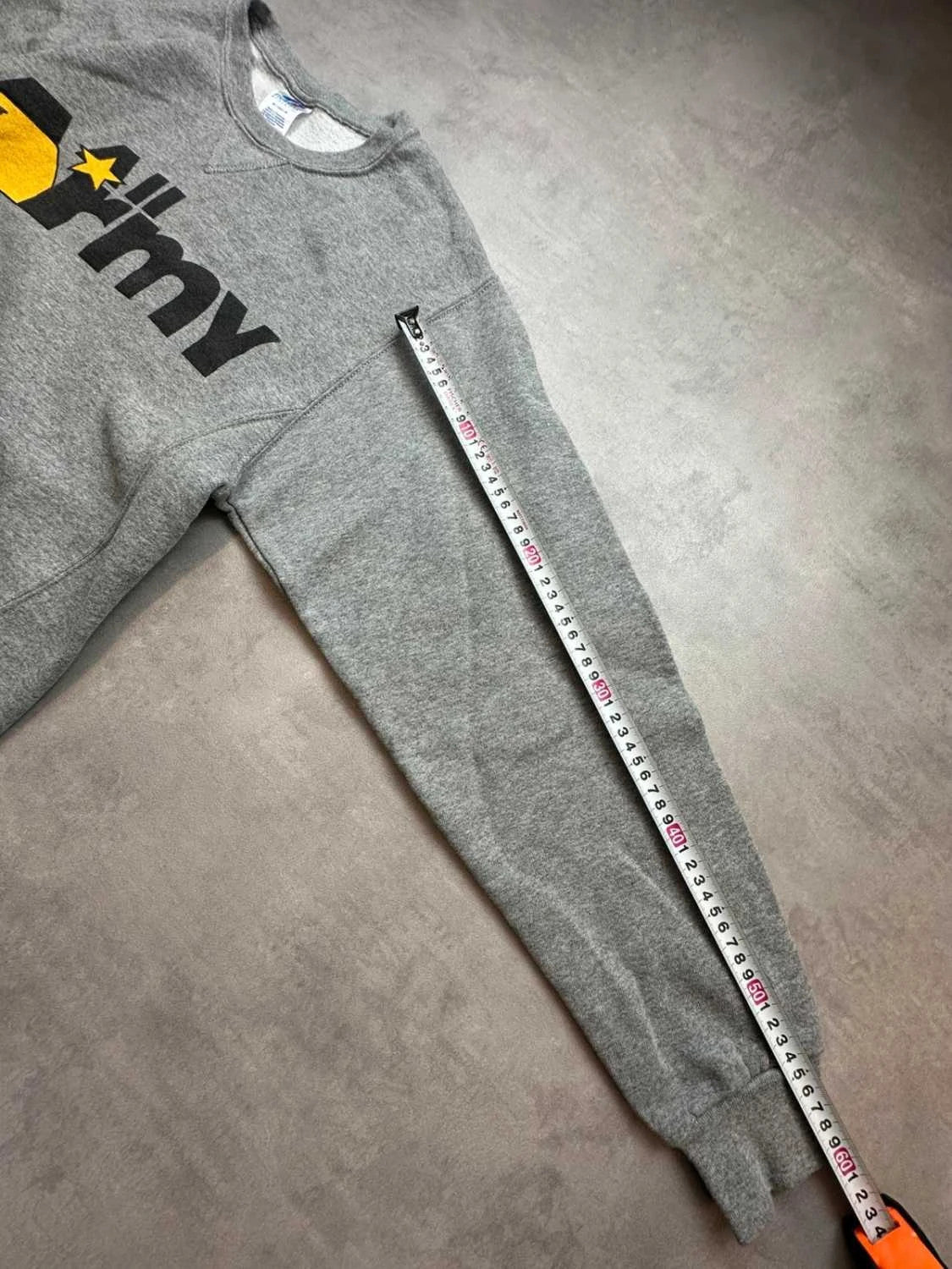 Sweat Russell Athletic Vintage All Army 90s – Gris