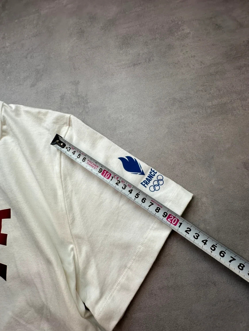 T-Shirt Vintage France Olympique « France » – Blanc