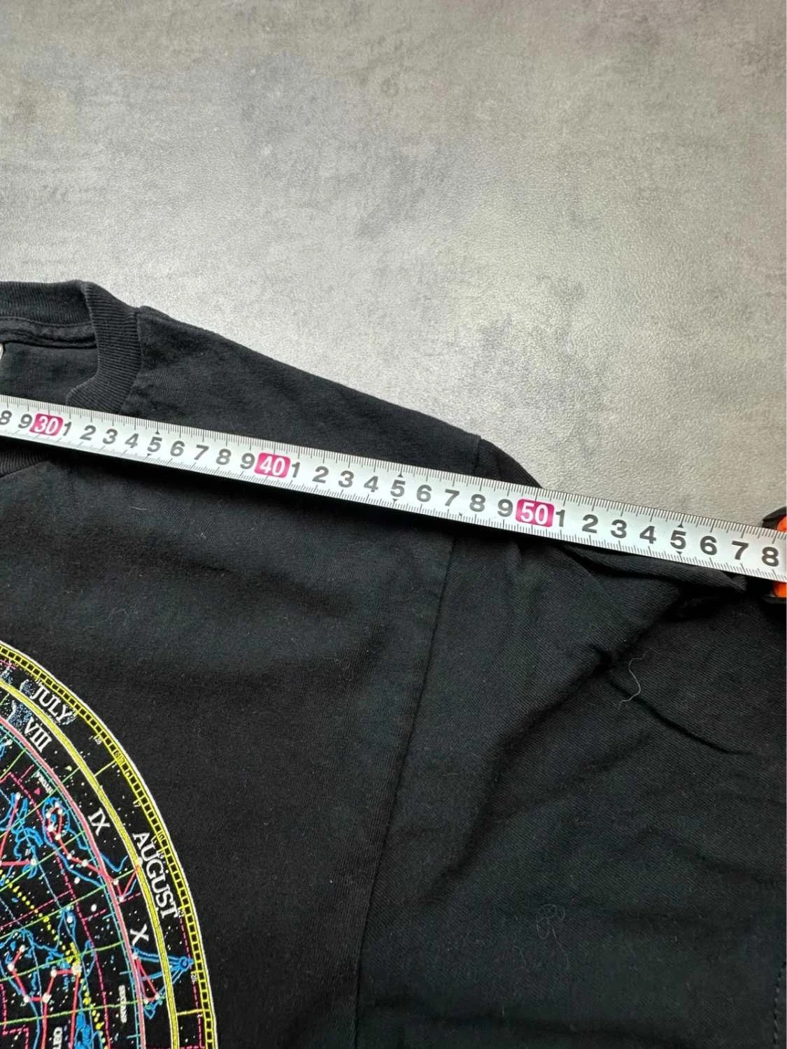 T-Shirt Vintage Constellation Map Noir