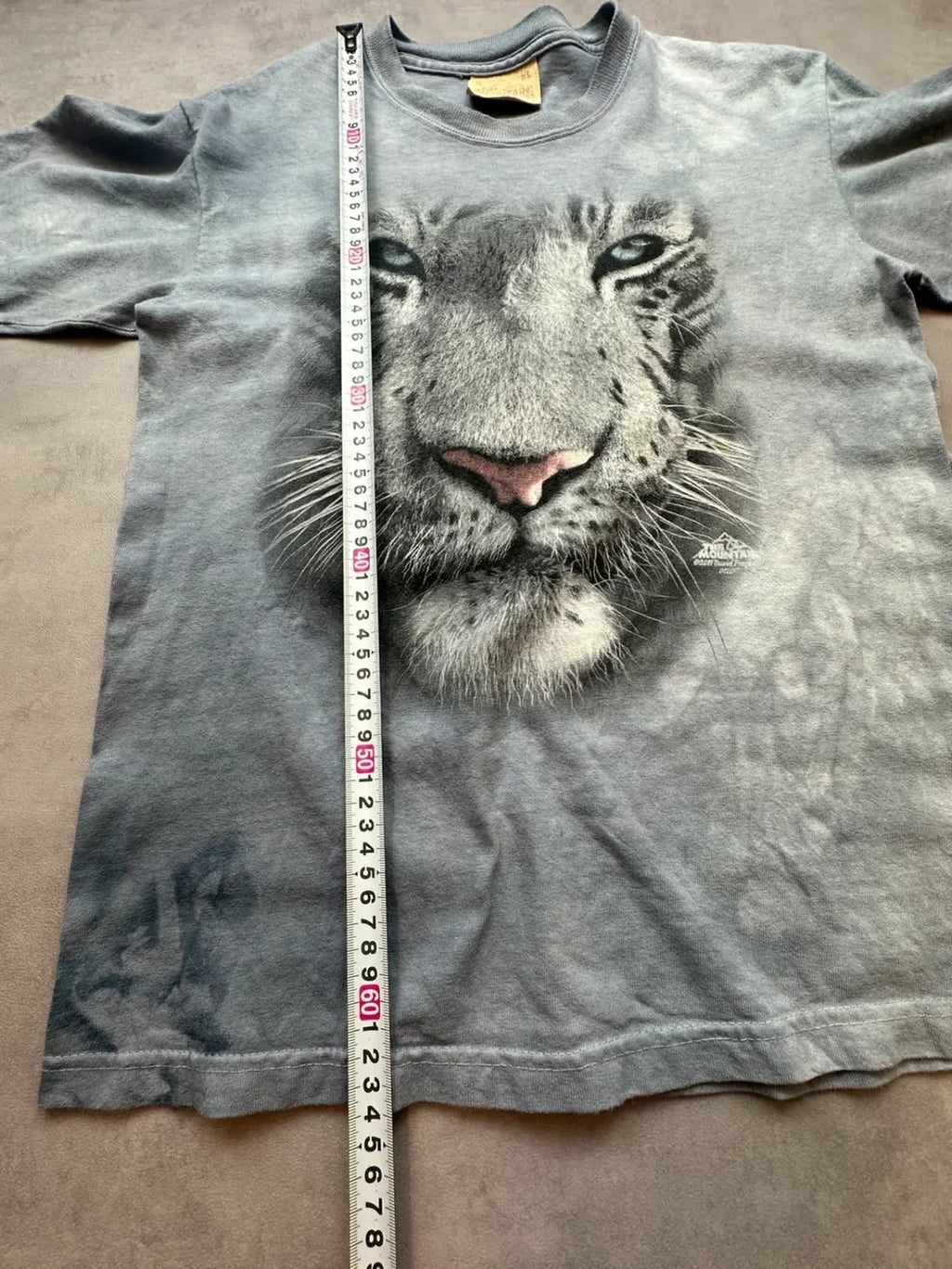 Tee-Shirt Vintage The Mountain Tiger Blanc Gris