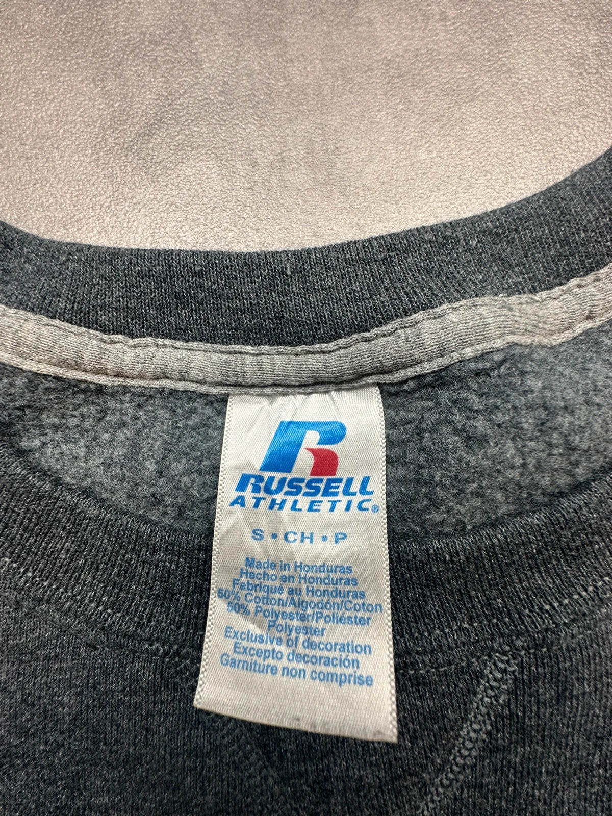 Sweat Vintage Russell Athletic Le Moyne Dolphins – Gris