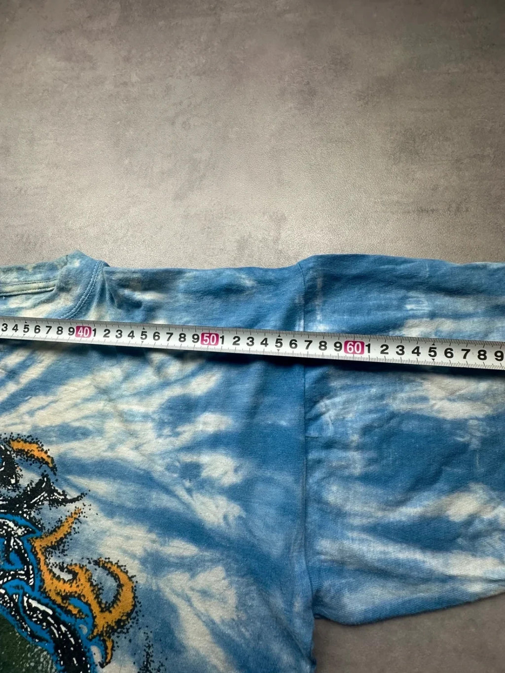 Tee-shirt Vintage Tie-Dye Bleu Surfeur 100% Coton