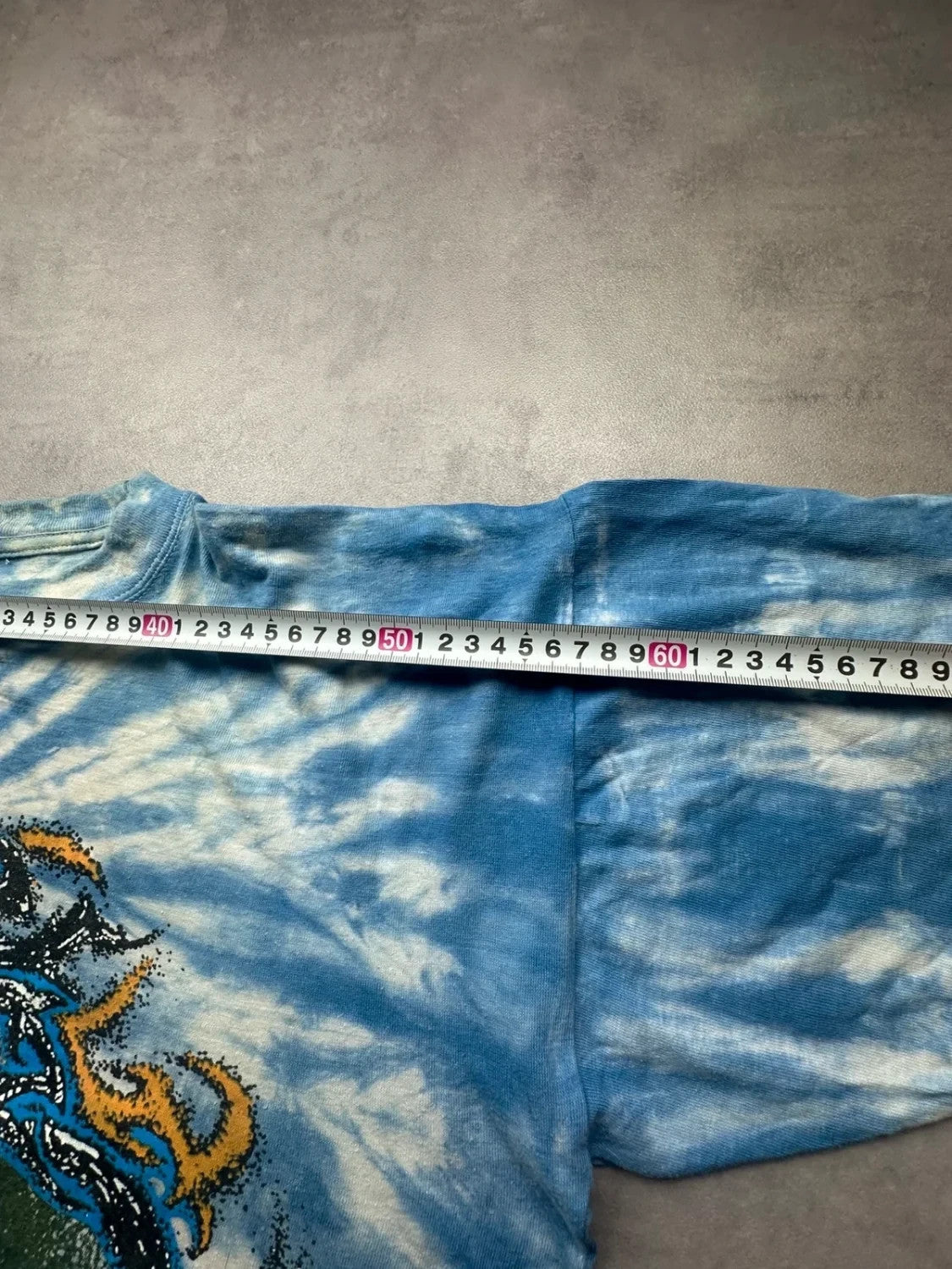 Tee-shirt Vintage Tie-Dye Bleu Surfeur 100% Coton