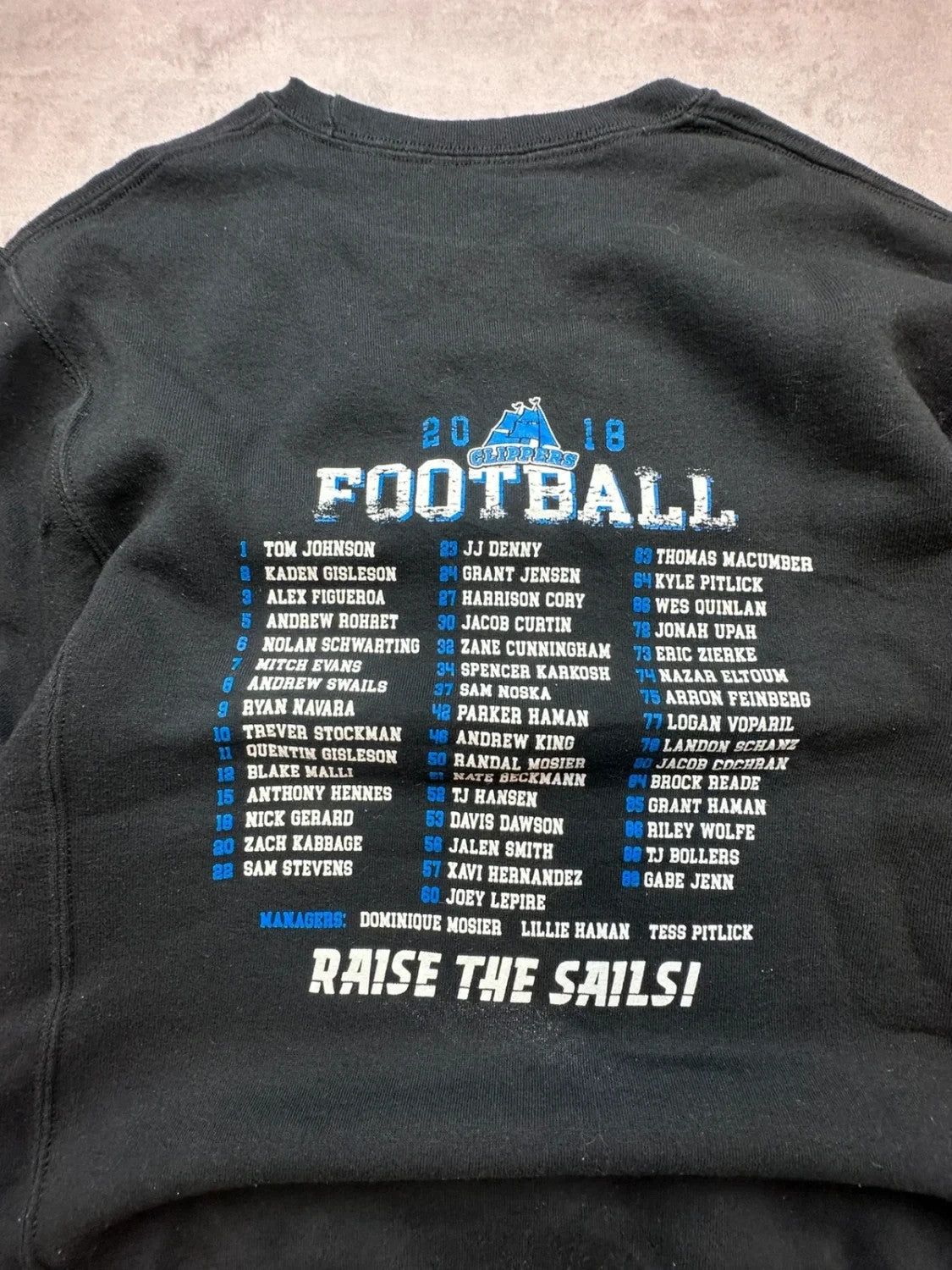 Sweat Russell Athletic Vintage Football Play Off 2018 Noir