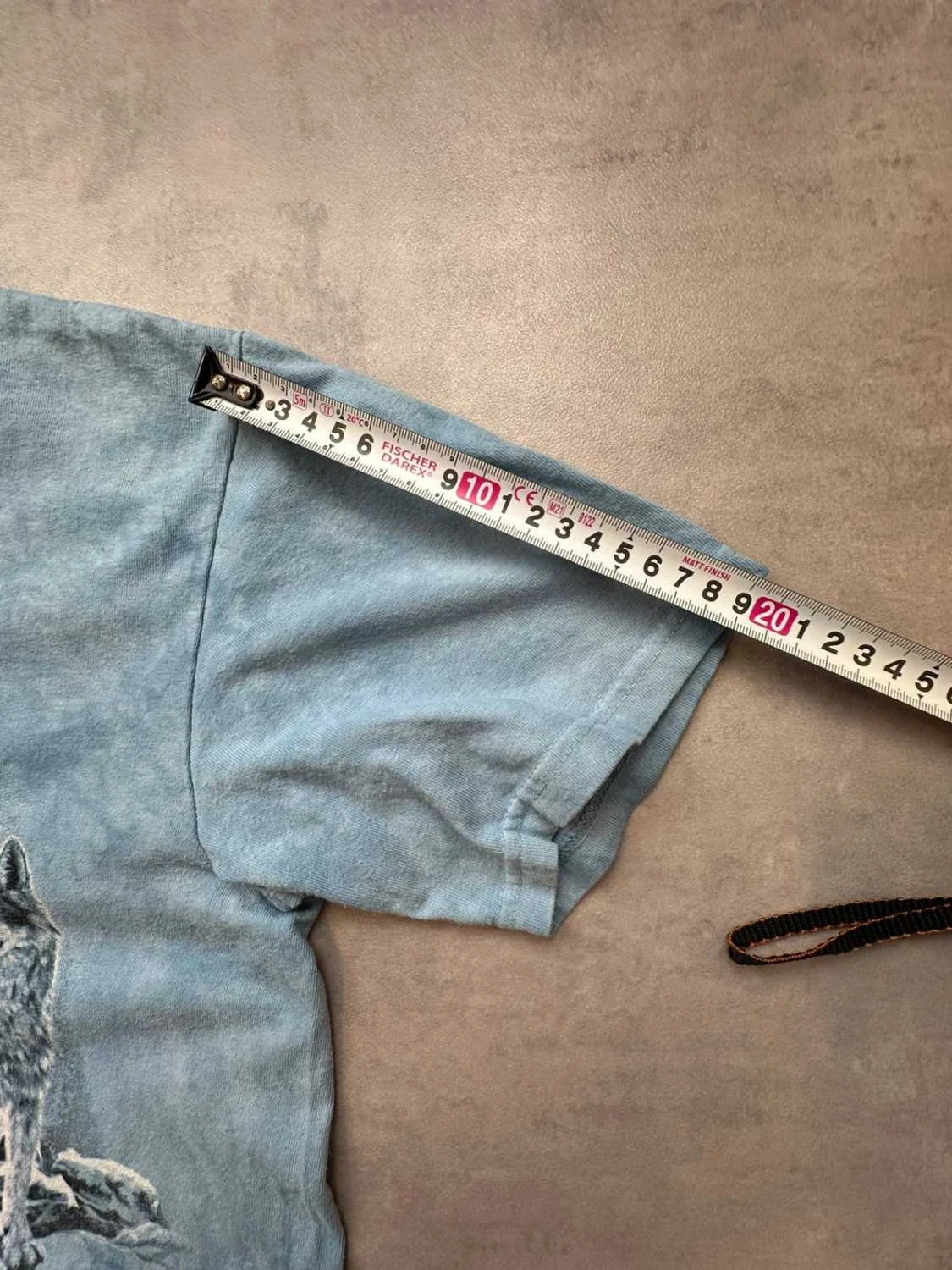 Tee Shirt Vintage Wolf Pack The Mountain Tie-Dye Bleu Gris – Graphic Animal Print Y2K