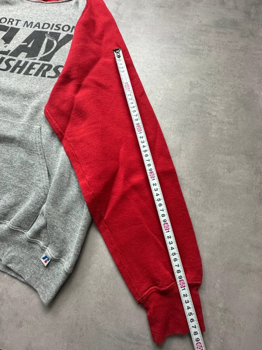 Sweat Russell Athletic Vintage Clay Crushers Rouge & Gris