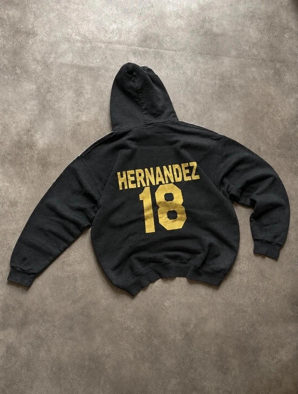 Sweat Hoodie Vintage Covington Volleyball – Noir