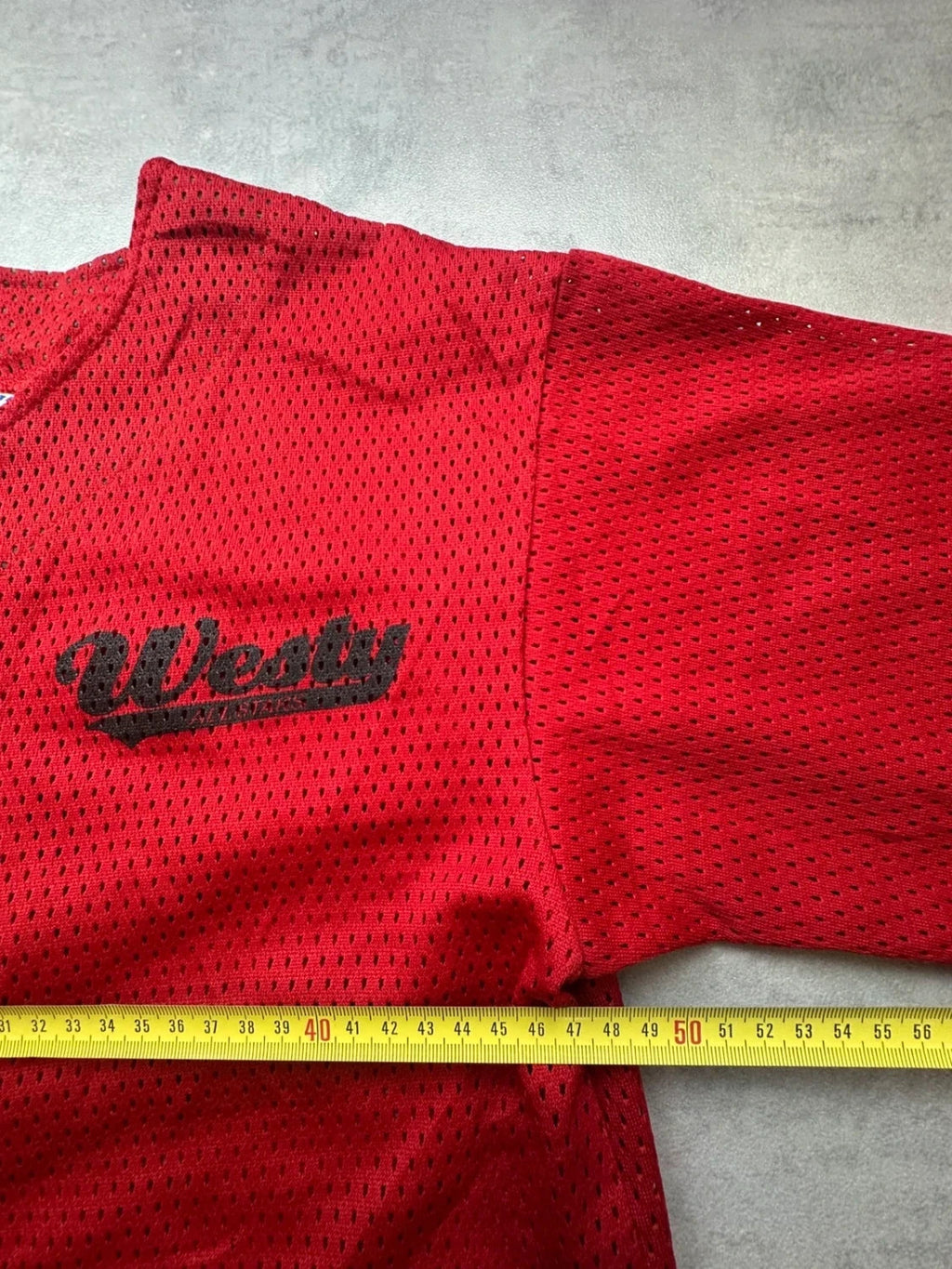 Maillot Baseball Jersey Vintage Westy Rouge
