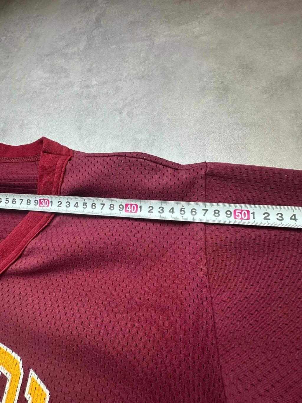 Vintage Ontario Baseball Jersey #12 – Burgundy & Yellow – Y2K / 90s