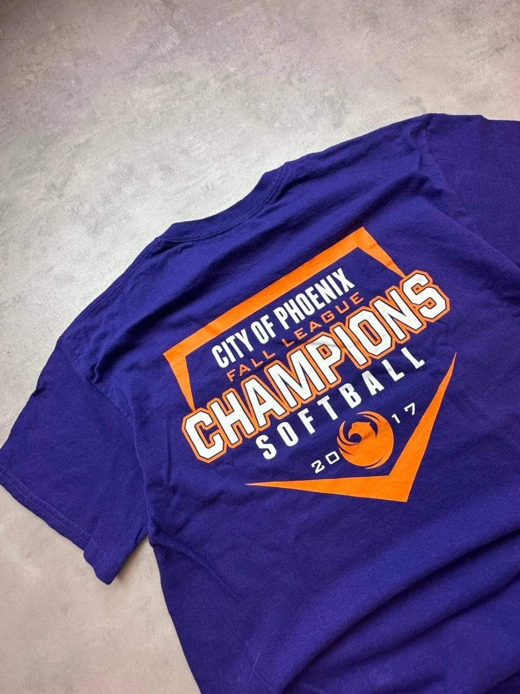 Tee Shirt Vintage Phoenix Sport Baseball Team Purple