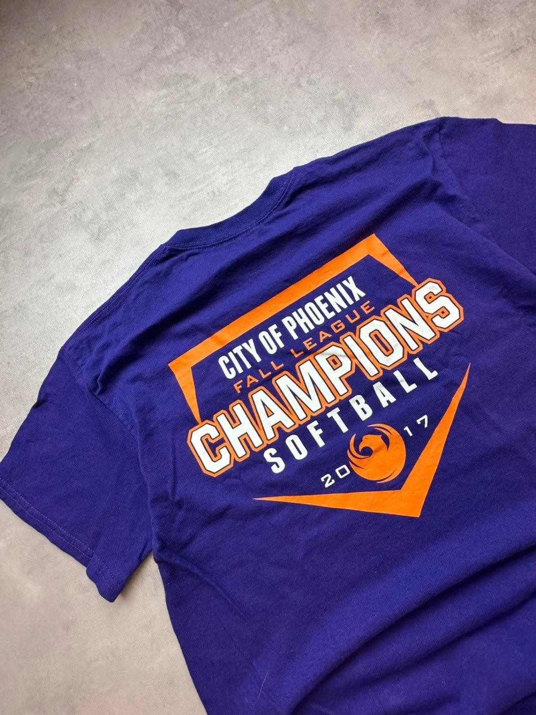 Tee Shirt Vintage Phoenix Sport Baseball Team Purple