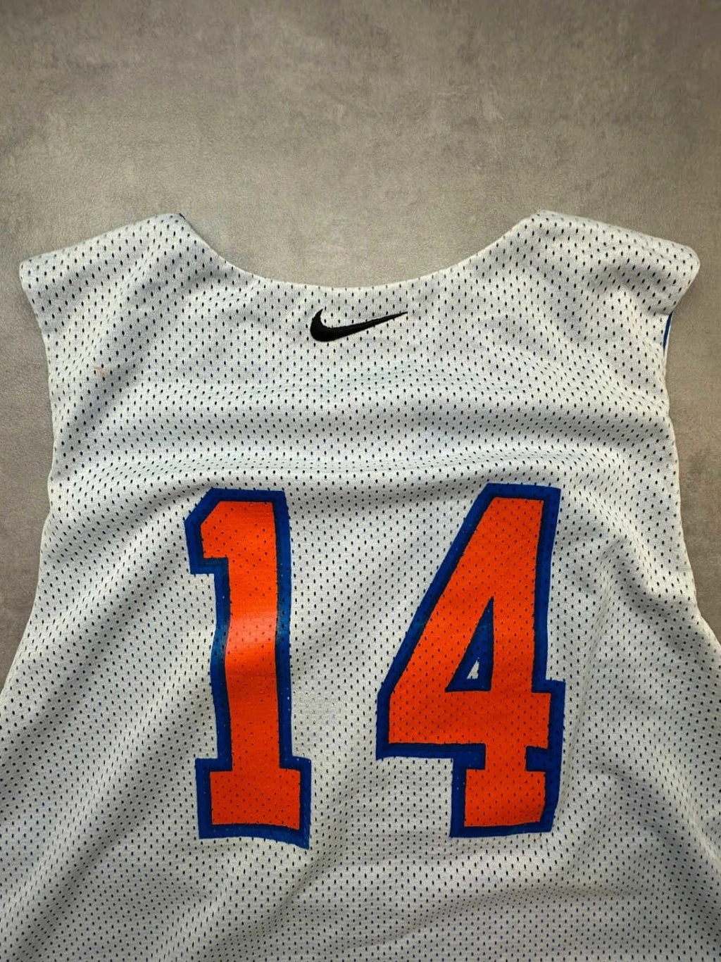 Maillot Basketball Nike Vintage Réversible BSS Bleu Blanc