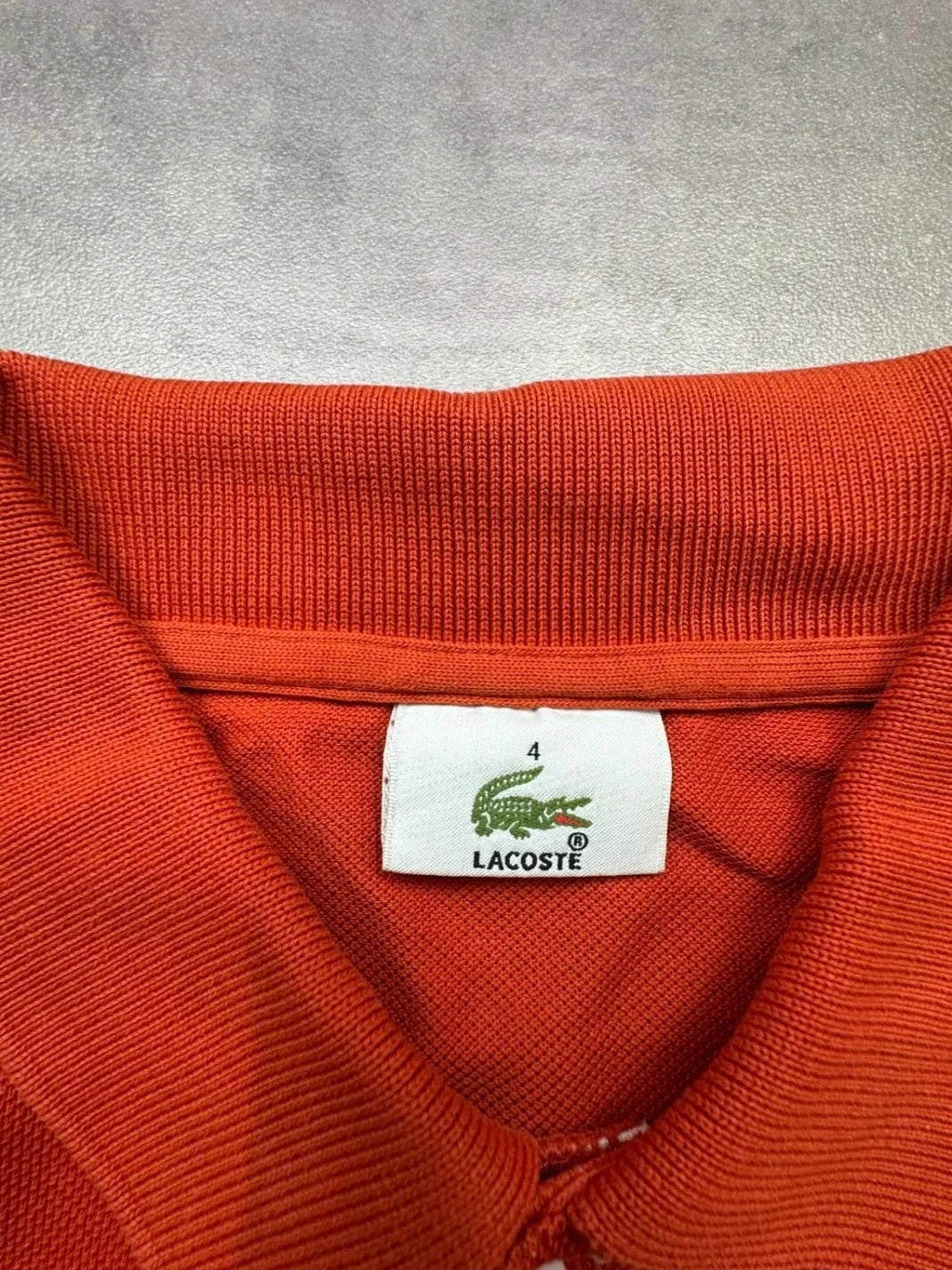 Polo Lacoste Vintage Terracotta Orange