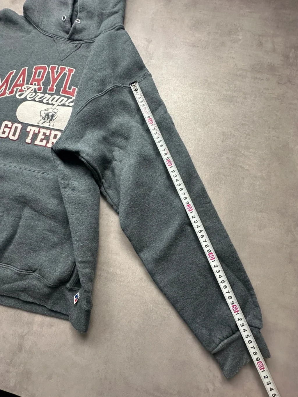 Sweat Vintage Russell Athletic Maryland Terrapins – Gris
