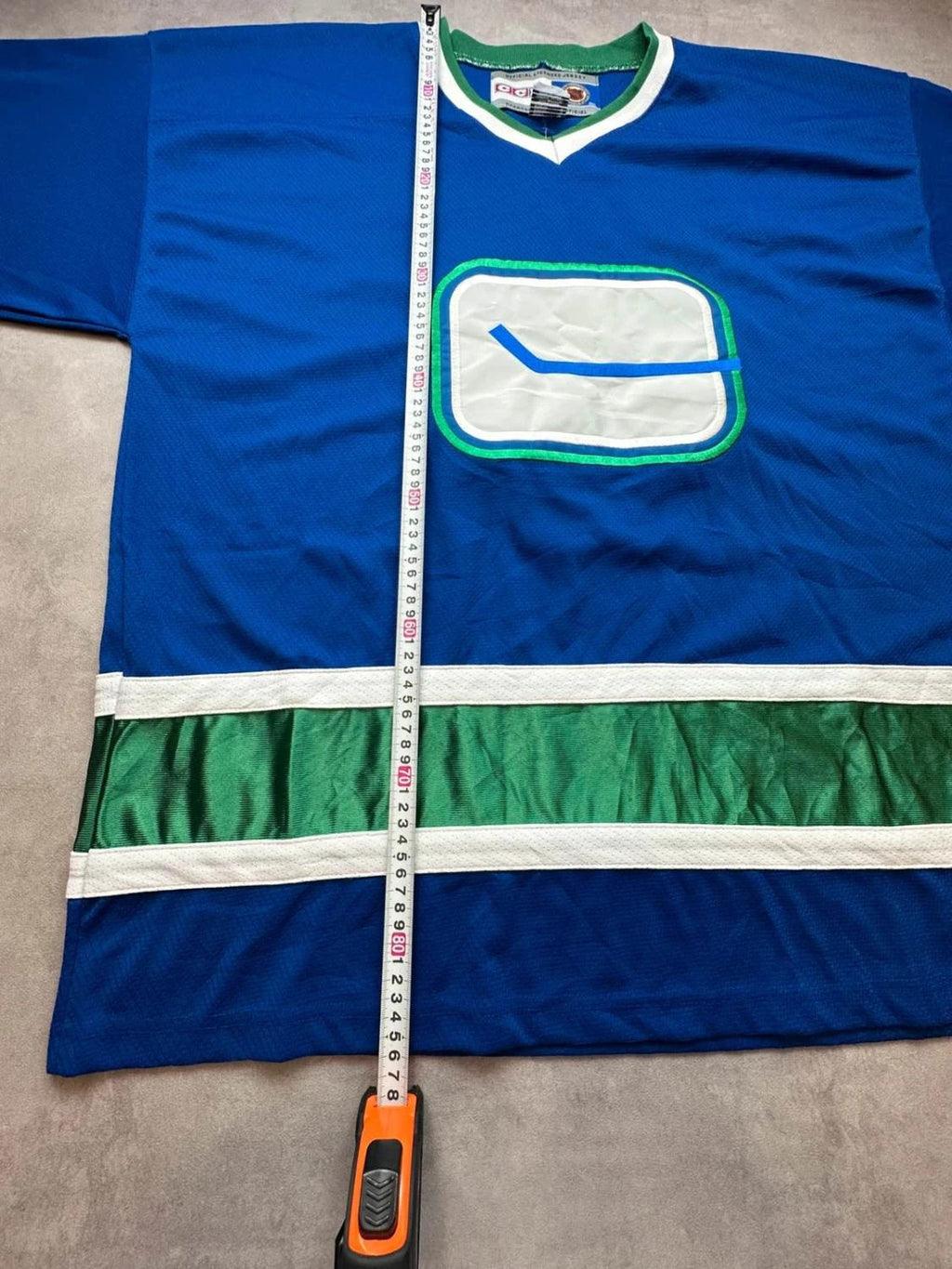 Maillot CCM Vancouver Canucks Roberto Luongo #1 NHL Vintage Bleu