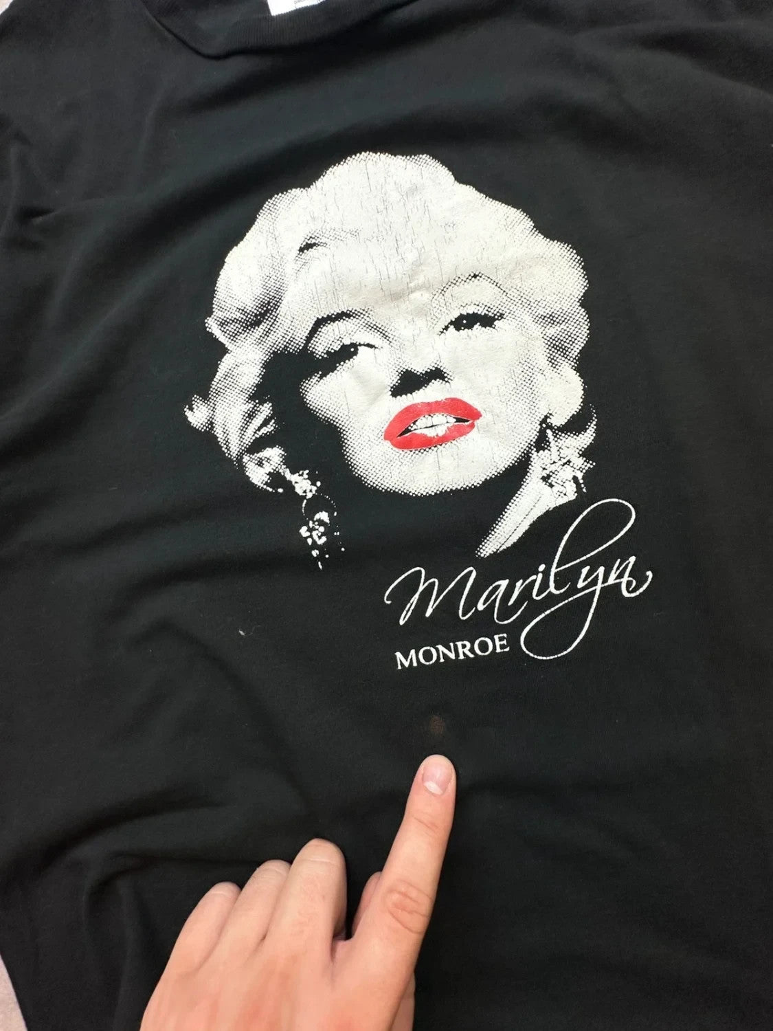 T-Shirt Vintage Marilyn Monroe Print – Noir