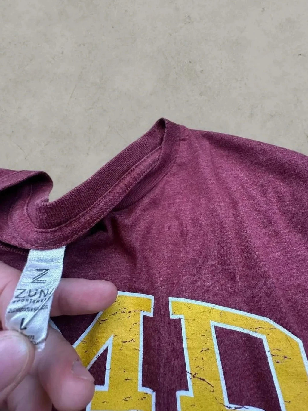Tee Shirt Vintage UMD Bulldogs Bordeaux – University