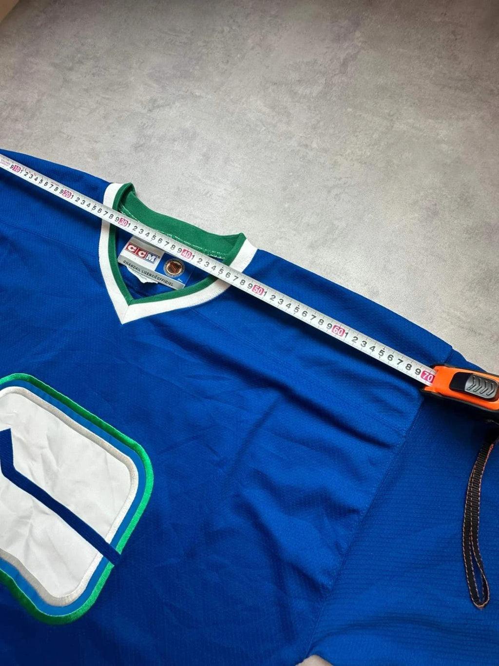 Maillot CCM Vancouver Canucks Roberto Luongo #1 NHL Vintage Bleu