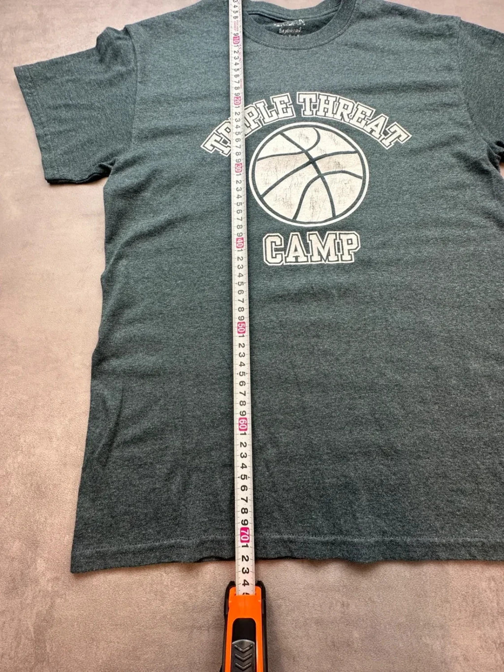 Tee-shirt Basketball Vintage Triple Threat Camp Gris
