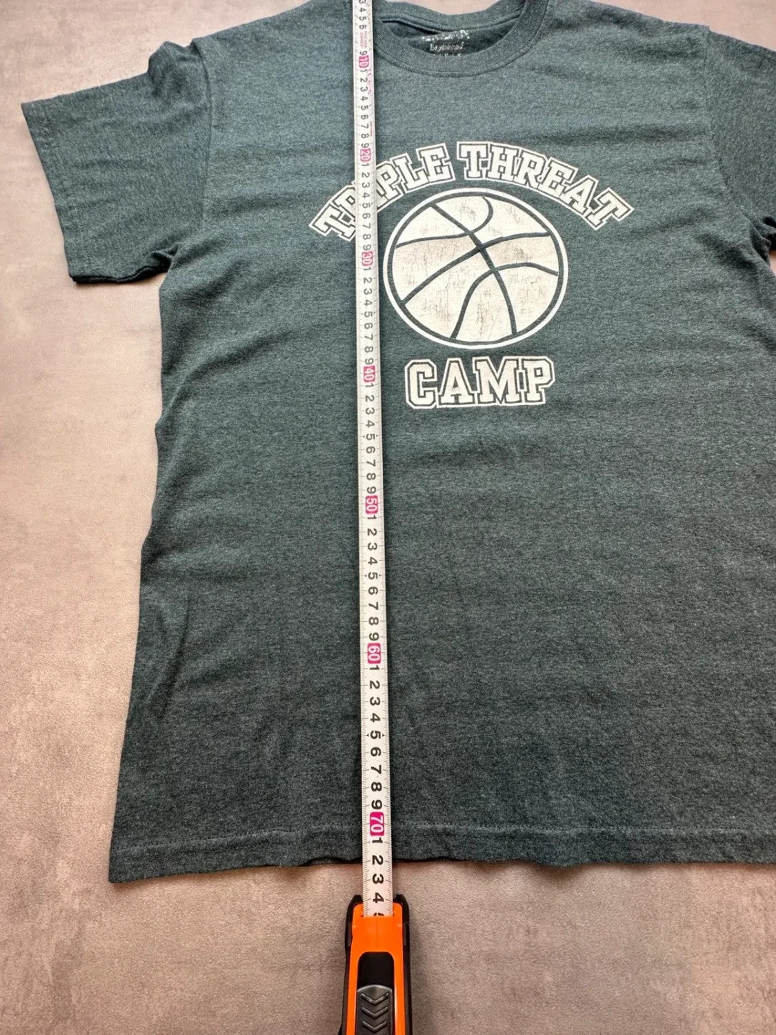 Tee-shirt Basketball Vintage Triple Threat Camp Gris