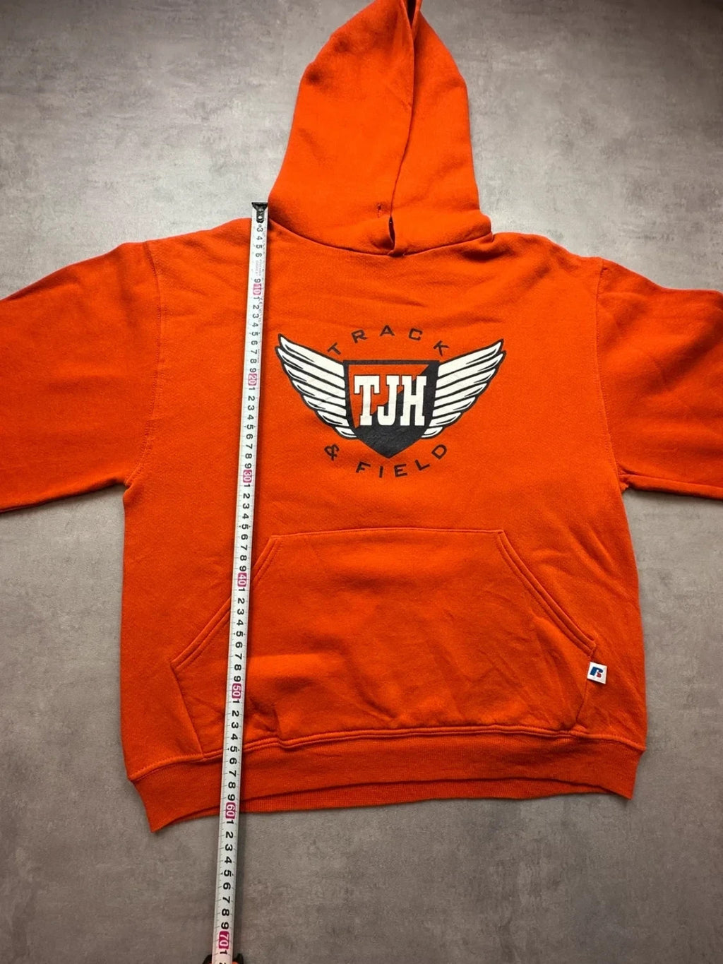 Sweat Russell Athletic Vintage TJH Track & Field Orange – Athlétisme USA