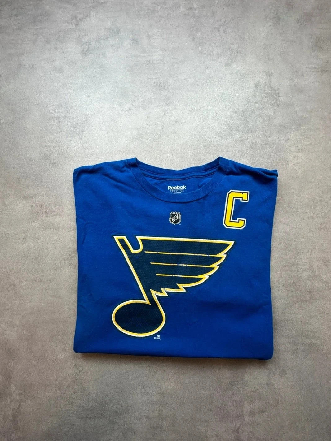 Tee-Shirt NHL Vintage David Backes #42 Bleu
