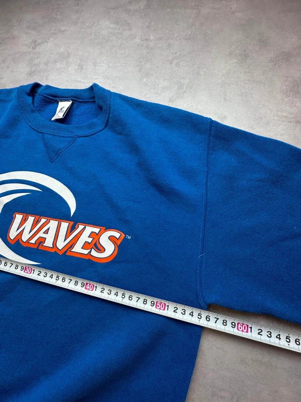 Sweatshirt Russell Athletic Vintage Pepperdine Waves – Bleu