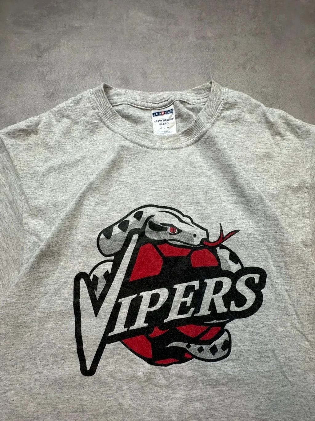 Tee Shirt Vintage Vipers Baseball Gris – Flocage #21