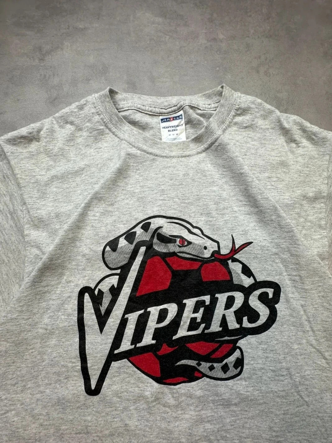 Tee Shirt Vintage Vipers Baseball Gris – Flocage #21