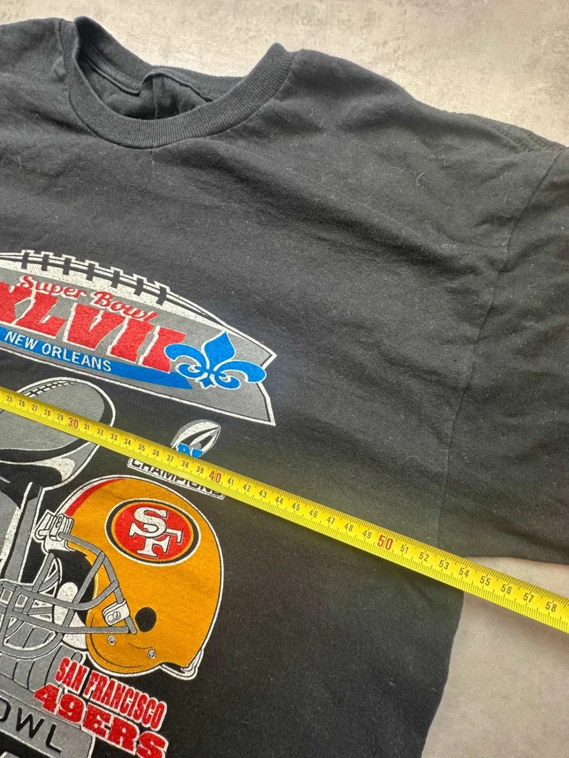 Tee-Shirt Vintage Super Bowl XLVII 2013 Ravens 49ers Noir – NFL