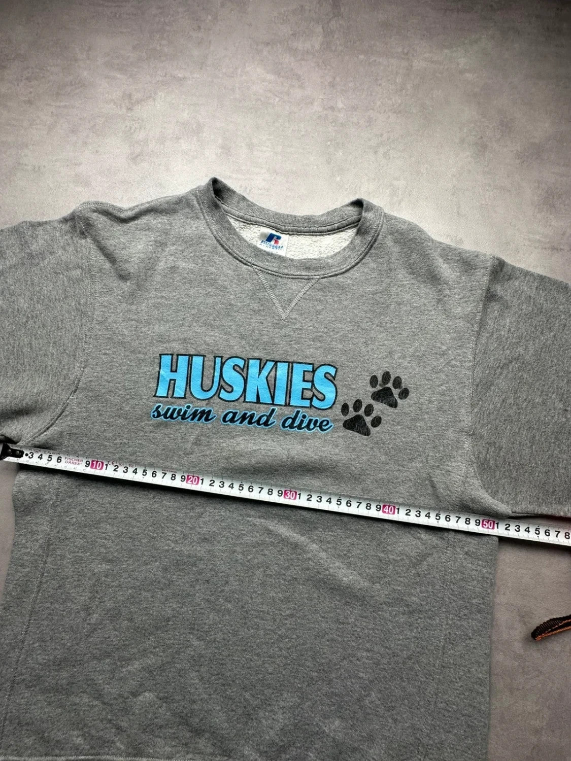 Sweat Russell Athletic Vintage Huskies Gris
