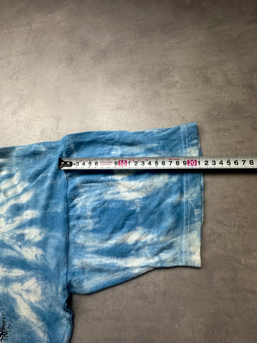 Tee-shirt Vintage Tie-Dye Bleu Surfeur 100% Coton
