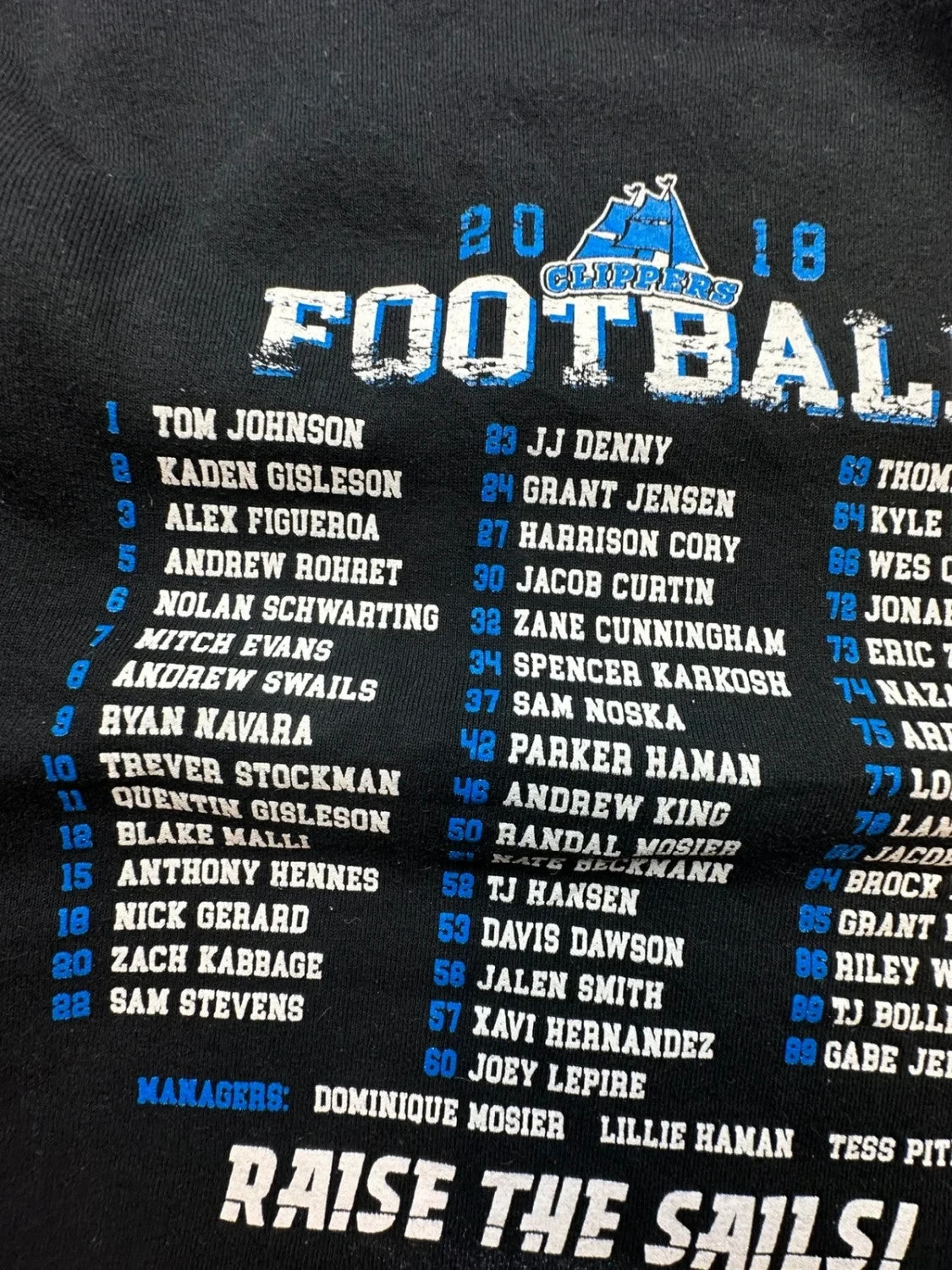 Sweat Russell Athletic Vintage Football Play Off 2018 Noir